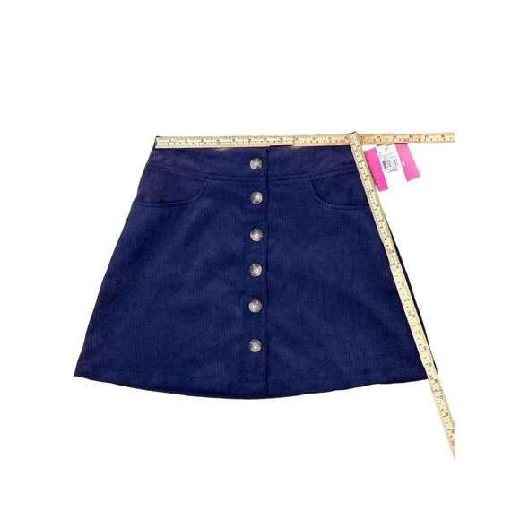 Amy Byer Skirt Girls Blue Skater Mini‎ Button Fly A-Line 90's 80’s Y2K SzL14 - Picture 1 of 6